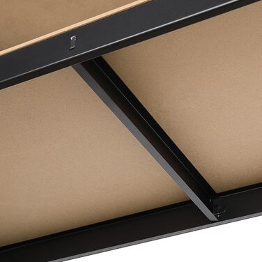 Полиця для зберігання Yaheetech для важких умов експлуатації з регульованими полицями з МДФ, органайзер-стелаж для гаража, вітальні, кухні, підвалу 90x30x180 см/чорна