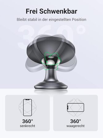 Тримач для мобільних телефонів Автомобільний магнітний тримач для мобільних телефонів Магнітний тримач для мобільних телефонів 360