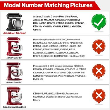 Аксесуари для плоскої мішалки Coolcook для блендерів Kitchenaid, 4,5-5 кварт для кухонного міксера Aid, аксесуари для мішалок Flexi для кухні