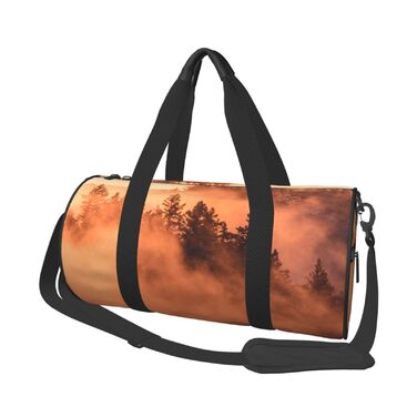 Спортивна сумка для подорожей Захід Сонця, чорна, універсальний розмір