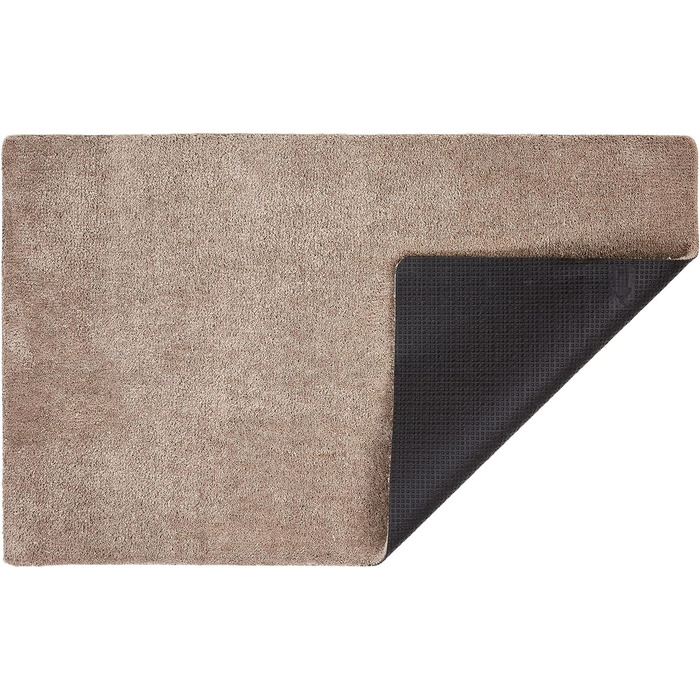 Килимок для дверей Astra Indoor, нековзний - легкий у догляді, миється, брудозатримуючий килимок - вхідний килимок без ПВХ - високопоглинаючий килимок, сіро-коричневий, 50 x 80 см (прямокутний), бежевий