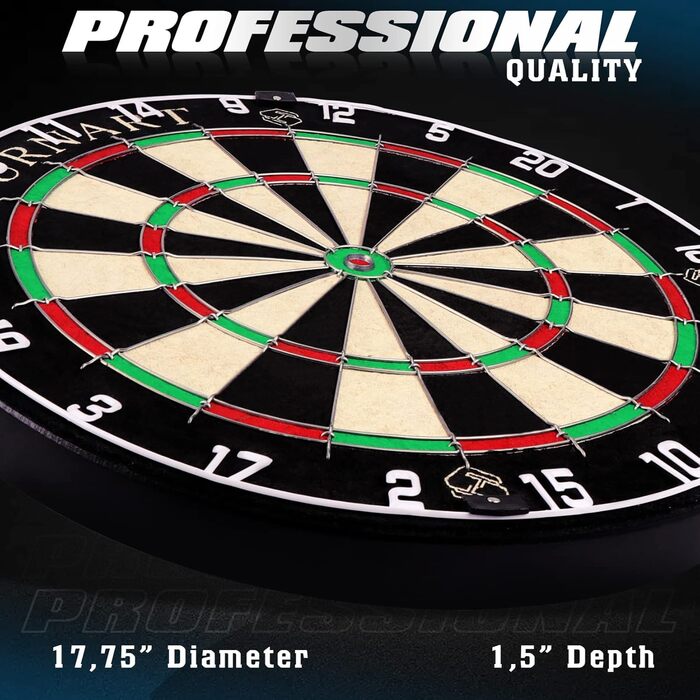 Коркова мішень для дартсу з дротиками, офіційна сталева мішень для дартсу, набір сталевих дротиків з 6 дротиками з металевим наконечником та 6 деками (лише для мішені для дартсу)