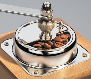 Ручна кавомолка Zassenhaus BRASILIA натуральний бук 12 x 12,5 x 20 см для помелу кавових зерен безступінчасте регулювання помелу з