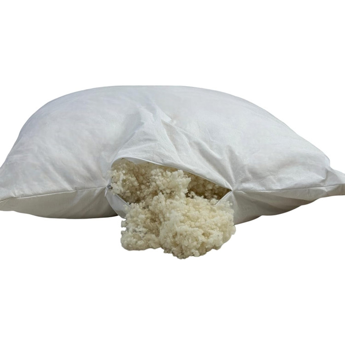 Подушка 80x80 см Високоякісна подушка для сну з вовняним наповнювачем та бавовняним чохлом Зручна, дихаюча та підходить для використання цілий рік