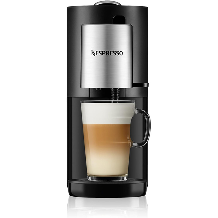 Кавоварка Krups XN8908 Nespresso Atelier з піноутворювачем молока Резервуар для води 1 л в т.ч. скляні чашкикапсули Тиск 19 бар чорний/ сріблястий