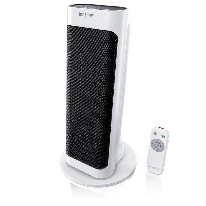 Тепловентилятор потужністю 2000 Вт - Великий та потужний - з пультом дистанційного керування - Лауреат премії 2025 року - Енергозберігаючий та тихий - з термостатом та коливальною системою - Ванна кімната, Дитяча кімната, Вітальня D Білий Тип 2