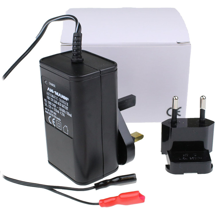 Вилка для Великобританії та ЄС, зарядний пристрій для свинцево-кислотних акумуляторів, чорний, 2039-3002 BCA120-350