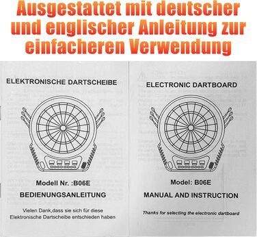 Електронна мішень для дартсу на 16 гравців, електронний дартс-машина з 4 РК-дисплеями, 6 дротиками та 24 головками для дротиків, 27 іграми з 243 ігровими опціями, професійна електронна гра в дартс, чорний колір