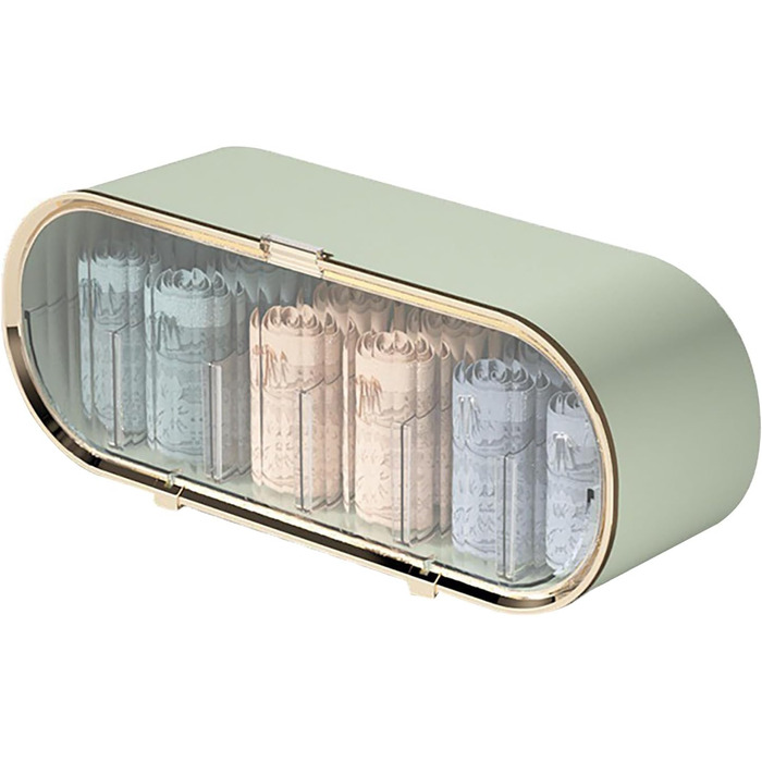 Пилонепроникний настінний органайзер для білизни, міцна пластикова коробка для зберігання білизни для спальні, дому, ванної кімнати, напівпрозорий настінний органайзер для шухляд світло-зеленого кольору