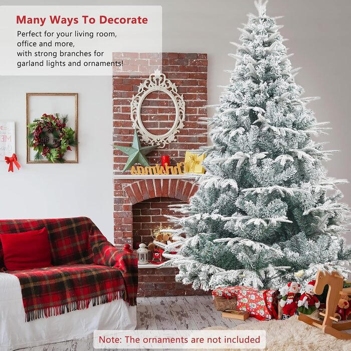 Штучна ялинка з ефектом сніжка 210 см Cityjoy