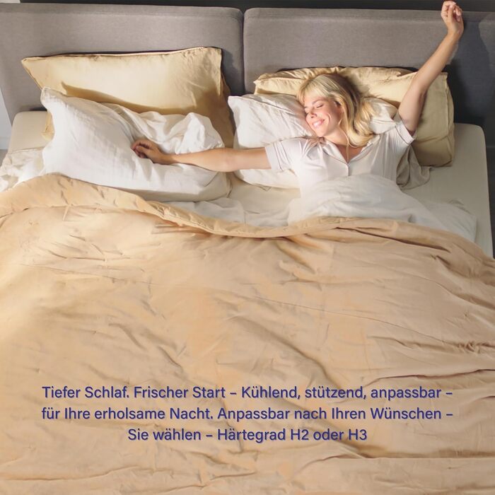 Матрац Emma One 140x200 H2 середньої жорсткості охолоджувальний та дихаючий 3-зонний матрац з піни ергономічний, клімат-регулюючий та пральний чохол підходить для всіх положень сну 140 x 200 см середньої жорсткості H2 нова версія
