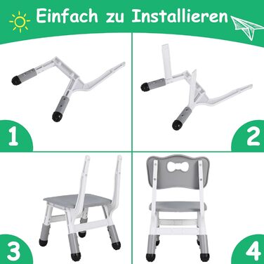 Дитячий стілець пластиковий, дитячий стілець для письмового столу регульований по висоті, дитячі стільці зі спинкою до 100 кг, дит