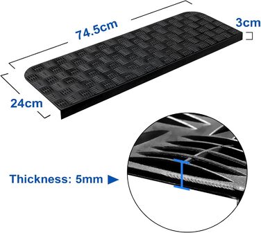 Набір з 5 гумових килимків для сходів протиковзкий килимок для сходів килим для сходів килимок для сходів килим для приміщень відк