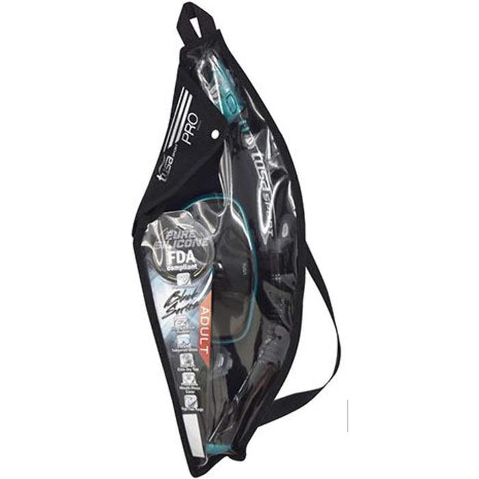 Комплект маски та трубки TUSA Sport UC1625 для дорослих Black Series, чорний/яскраво-рожевий