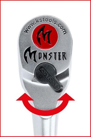 Реверсивна тріскачка Monster, 80 зубців, 935.1490 1/4