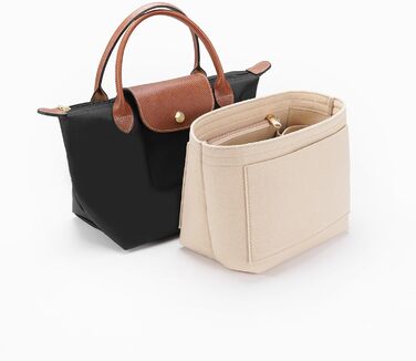 Вставка-органайзер для сумочки Longchamp з довгою ручкою, вставки-органайзери S-bag, сумочка (велика, бежева), XK-KS10-Beige-L1 La