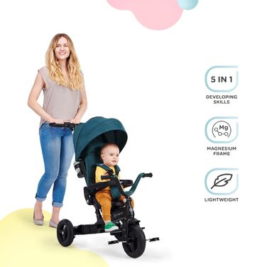 Триколісний велосипед 5 в 1 TWIPPER, дитячий триколісний велосипед, біговел з штовхачем, сидіння повертається на 360, регульована