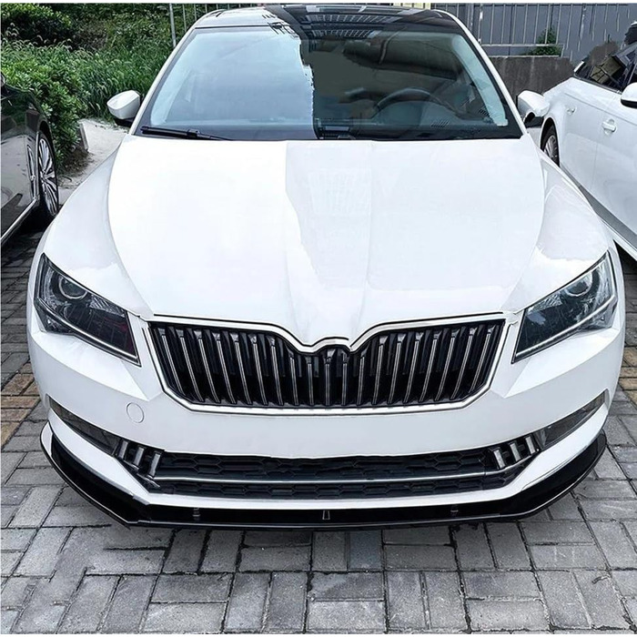 Передній бампер Губний спойлер для Skoda Для Superb III 3V3 3V5 TSI TDI 2015-2019 Передній бампер Губний спойлер Розгалужувач Pre-LCI Дифузор Обважування Тюнінг (колір 2)