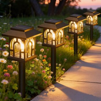Сонячні садові ліхтарі NEEMO з 8 предметів, вінтажні сонячні ліхтарі для зовнішнього використання з теплим білим вольфрамовим світлом, водонепроникні сонячні садові ліхтарі IP65 для зовнішнього патіо, газону, подвір&39я, балкону.