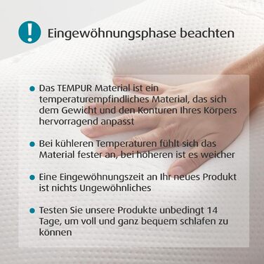 Подушка для сну TEMPUR Symphony з піни з ефектом пам&39яті, ергономічна подушка для підтримки шиї для сну на спині та на боці, жорстка, M (63 x 43 x 12,5 см), Білий M (43 x 63 x 12,5 см) - Односпальний