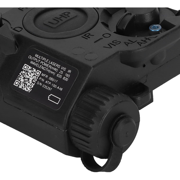 Корпус батареї для манекена EX403, airsoft, сумісний з рейкою 20 мм, 60x40x13 мм для батарей 7,4 В-11,1 В, нефункціональний нейлоновий матеріал, чорний