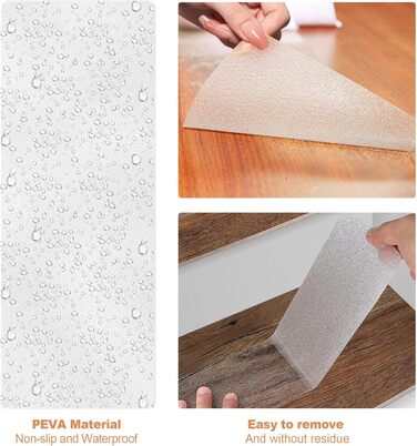 Килимки для сходів, протиковзкий килимок, 15 шт. 60x15 см, для внутрішніх сходів, протиковзкий килимок з роликом, водонепроникний самоклеючий килимок для дерев&39яних сходів, комплект