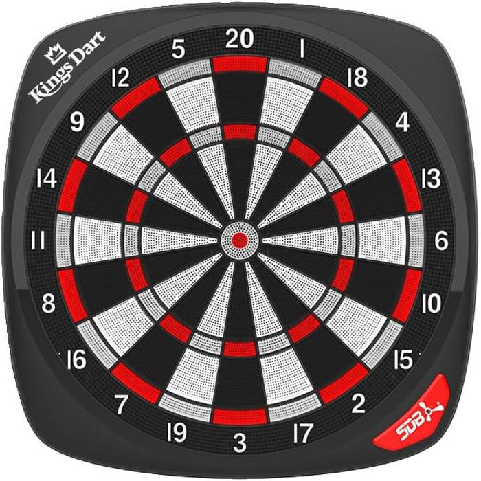 Розумний дартс Kings Dart Dartworld C1 Онлайн-режими гри - Турніри по всьому світу Керування за допомогою застосунку Bluetooth 4.0 Чорний, багатоколірний