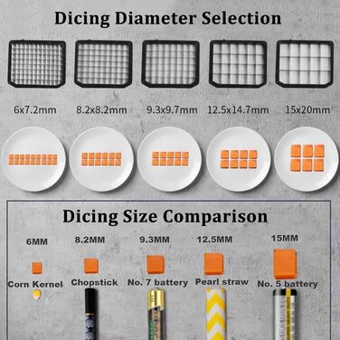 Електричний овочевий подрібнювач Quixnova, 250 Вт, автоматична картоплерізка для цибулі, комерційний автоматичний подрібнювач овочів - регульований
