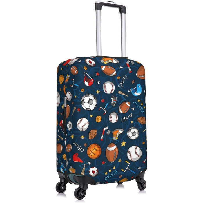 Чохол для валізи Спорт-Бейсбол, захисний еластичний чохол від подряпин та пилу для багажу, чорний, розмір 80