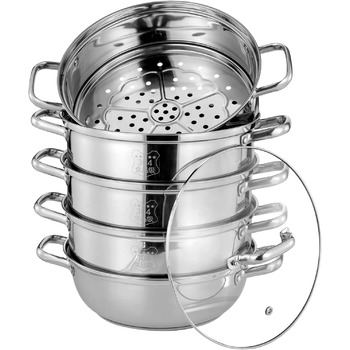 Шарова каструля під тиском, каструля під тиском з нержавіючої сталі зі скляною кришкою для газових індукційних електрокерамічних п