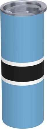 Кухоль з прямою трубочкою, дизайн прапор Ботсвани, друкований, дорожній кухоль, підходить для кемпінгу, офісу та дому, 590 мл