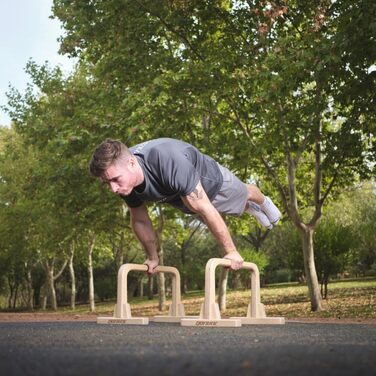 Дерев&39яні паралелети для калістеніки для віджимань, турнік для віджимань та тренажер, висота 30 см, нековзні, ідеально підходять для тренувань у парку або вдома