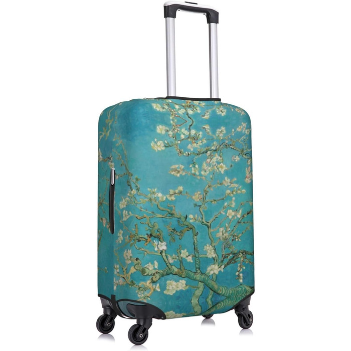 Чохол для валізи Пілотський кокпіт, захист від пилу та подряпин, квітковий принт Мигдалевий цвіт, розмір 80