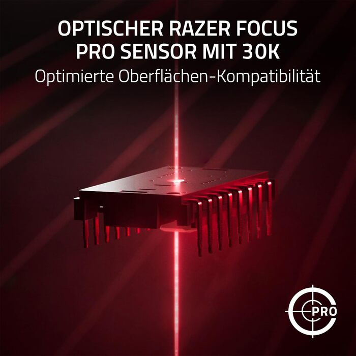 Легка бездротова ергономічна кіберспортивна миша (63 г, оптичний сенсор Focus Pro 30K, перемикач миші Gen-3, бездротовий зв'язок H