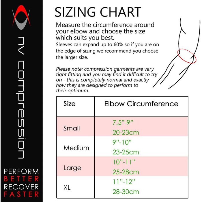 Компресійний бандаж для ліктя NV для жінок та чоловіків, бандаж для суглобів з компресійним трикотажем для покращення кровообігу, налокітники для лівої та правої руки (ука - чорний/червоний, S)