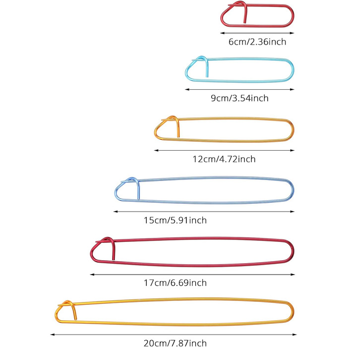 Набір тримачів для вязання, 6 розмірів, кольорова пряжа зі сплаву цинку, набір тримачів для стібків, голки, практичний інструмент для вязання гачком для ручного вязання ковдр своїми руками, 12Pcs