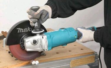 Кутова шліфувальна машина Makita GA9050R 230 мм, 2000 Вт, чорна, блакитна, срібляста, (Д х Ш х В) 455 х 250 х 132 мм