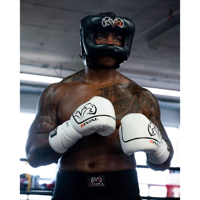 Щит для обличчя RIVAL Boxing RHGFS3 для спарингу широкий отвір для очей, високоякісна шкіра та термопластична внутрішня оправа, золотистий, S/M