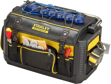 Футляр для інструментів Stanley FatMax (із захисним чохлом, 49 x 31 x 28 см, сумка з нейлону 600 ден, водонепроникний і ударостійкий, міцний футляр з багатьма внутрішніми кишенями) 1-79-213 1 Чорний / Жовтий