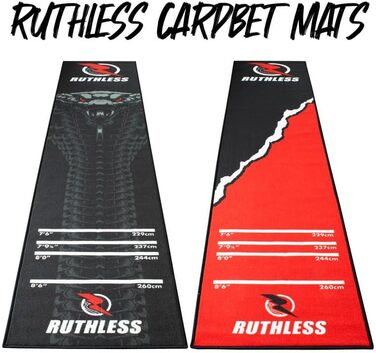 Килимок для дротиків Ruthless Міцний, нековзний та довговічний килимок для дротиків на підлогу, чорний Cobra