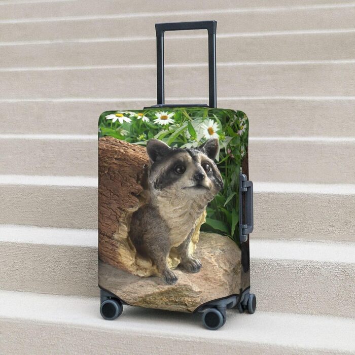 Чохол для валізи Єнот, еластичний захисний чохол від подряпин та пилу, чорний, розмір 90