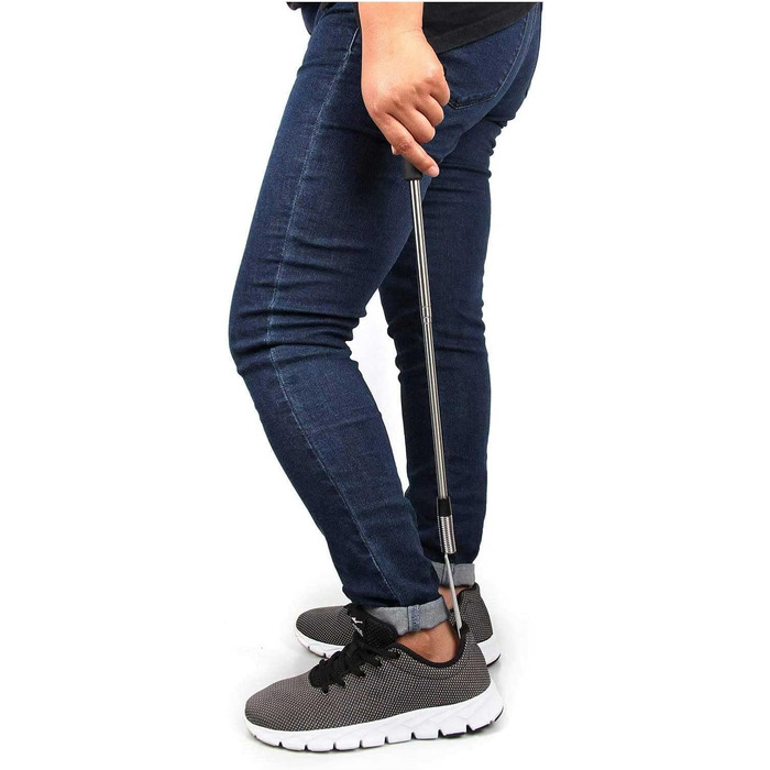 Преміум-лопатка з довгою ручкою, від 40,6 см до 78,7 см, регульований розширювач - висувний і складаний, нержавіюча сталь, телеско