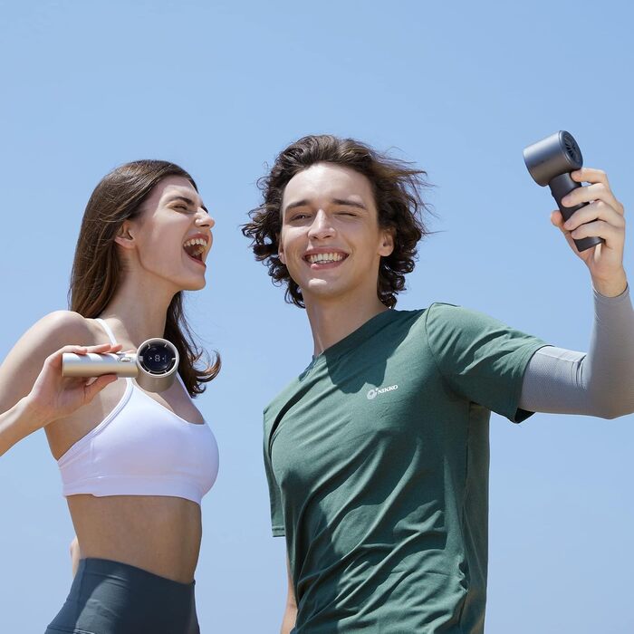 Портативний портативний вентилятор JISULIFE, регульована швидкість (1-100), міні-вентилятор Turbo, акумуляторна батарея 5000 мАг, металевий корпус, цифровий дисплей, для жінок, чоловіків, подорожей/кемпінгів/на природі сірий