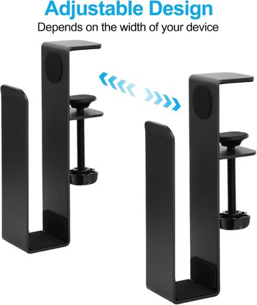 Докено Регульований бічний тримач для ноутбука на стіл, вертикальна підставка без свердління для ноутбука, документів та аксесуарів. Кріплення на край столу.