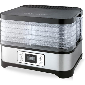 Дегідратор KitchenQuality Електрична сушарка для фруктів, м'яса та трав 5 полиць Таймер і захист від перегріву Здорові перекуси без добавок Потужність 260 Вт