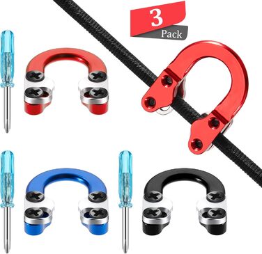 Набір D-петель Mudder для складного лука (3 шт.) — металеві D-петлі + 3 викрутки