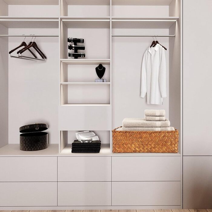 Набір кошиків для зберігання морської трави з 2 предметів, плетений кошик для зберігання, 34x23x11 см, квадратний плетений кошик, плетені кошики для спальні, ванної кімнати, комори