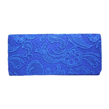 Клатч Insun для жінок, вечірня сумочка з мереживом та ланцюжком, елегантна сумка-конверт для весілля, випускного або вечірки 26.5 x 12 x 4.5 см, королівський синій колір
