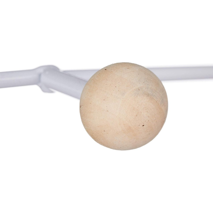 Настінна полиця Relaxdays з рейкою для гачків, метал та дерево, решітка, настінна вішалка для одягу 6 гачків, ВхШхГ 17 x 36 x 13 с