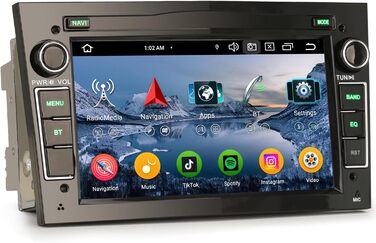 Автомобільний радіо Erisin 8 Core 4 64 ГБ Android 14, підтримка GPS-навігації для Opel Astra H Corsa C Corsa D Vectra Zafira Signum, 7-дюймовий сенсорний екран, 8-ядерний 4G, 64 ГБ, Android 10, 10,7-дюймовий GPS-навігатор, Bluetooth, DAB, DSP, IPS, TPMS